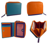 Imperfect Womens Small Compact Purse 7 cards Real Leather RFID