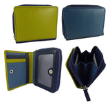 Imperfect Womens Small Compact Purse 7 cards Real Leather RFID
