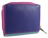 Imperfect Womens Small Compact Purse 7 cards Real Leather RFID