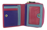 Imperfect Womens Small Compact Purse 7 cards Real Leather RFID