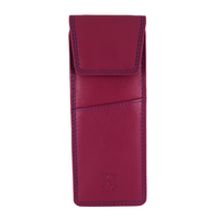 Glasses Case Reading Narrow Width Case Magnetic Fastener Real Leather