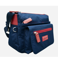 Spirit Cross-body Lightweight Waterproof Bag - Detachable Purse — Navy/Coral