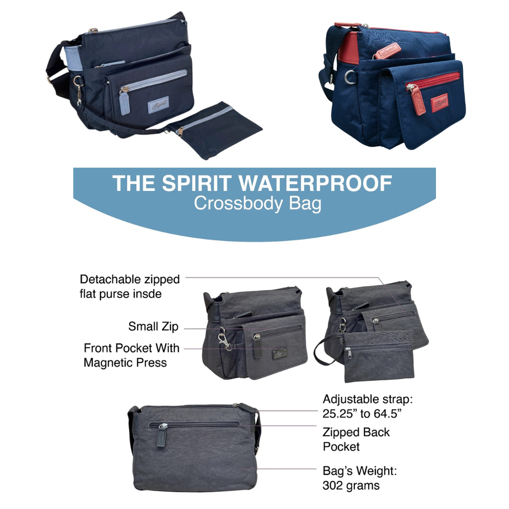 Spirit Cross-body Lightweight Waterproof Bag - Detachable Purse