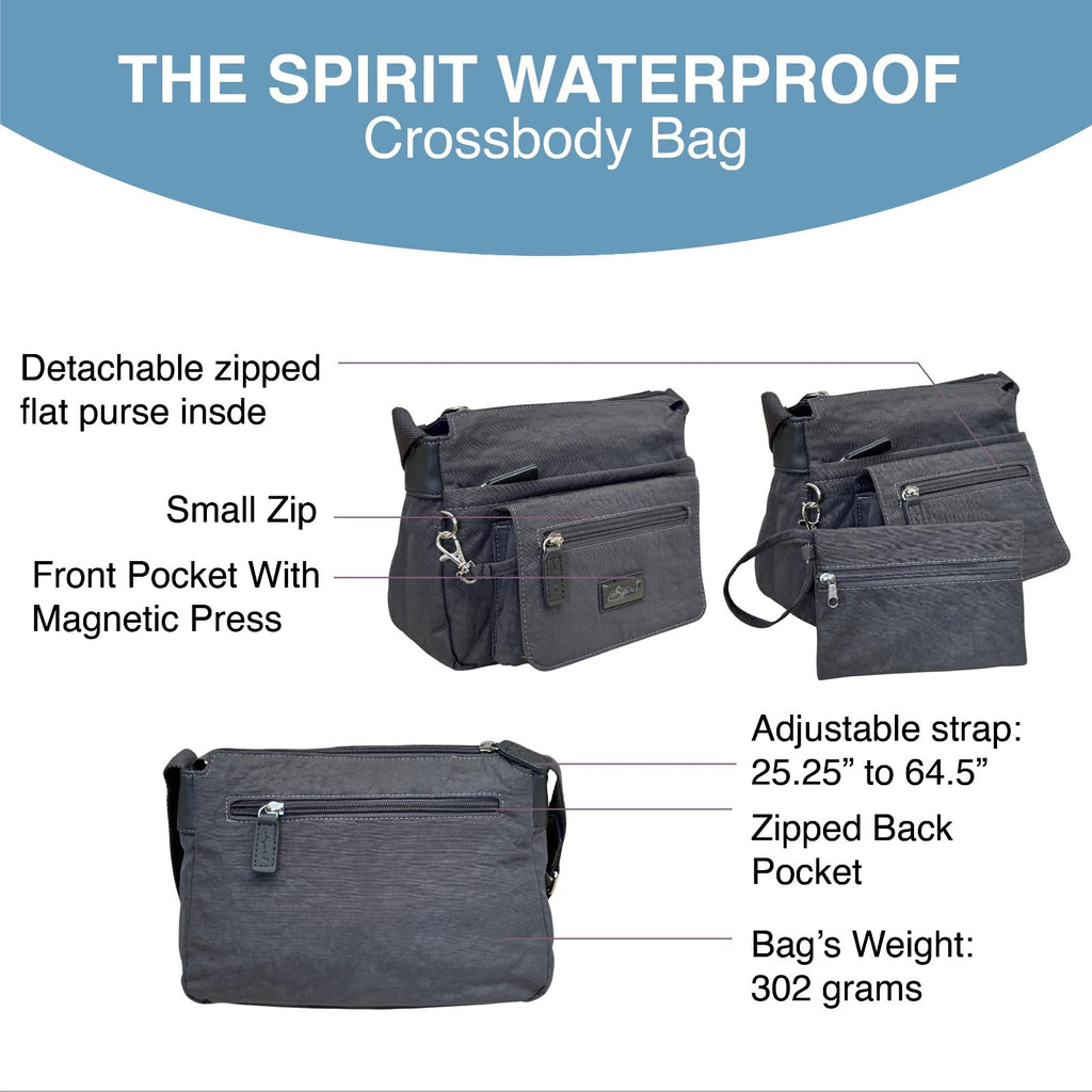 Spirit Cross-body Lightweight Waterproof Bag - Detachable Purse — lifestyle view