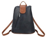 Womens Large Triangular Backpack with Tab Top