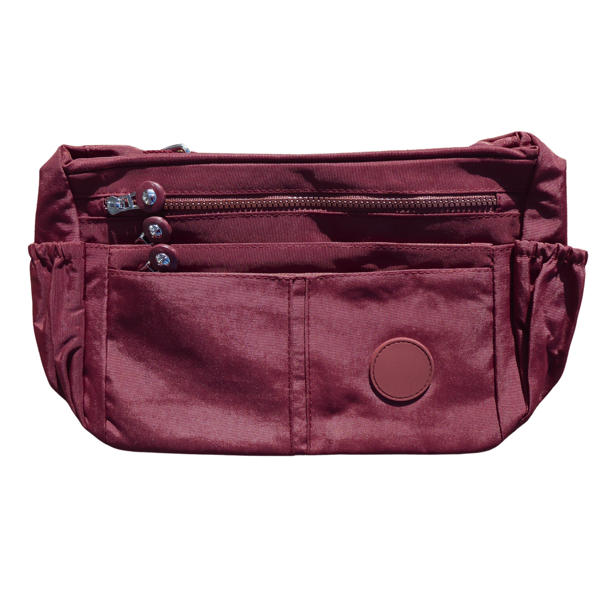 Lightweight Nylon Crossbody Bag - 5 Zip Sections & Water Resistant