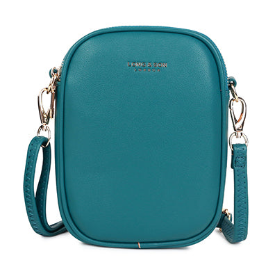 Two Section Shoulder Crossbody Bag - Holidays, Everyday, Travel, Evenings — Teal