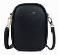 Two Section Crossbody &amp; Shoulder Bag - Lightweight Water Resistant — Black