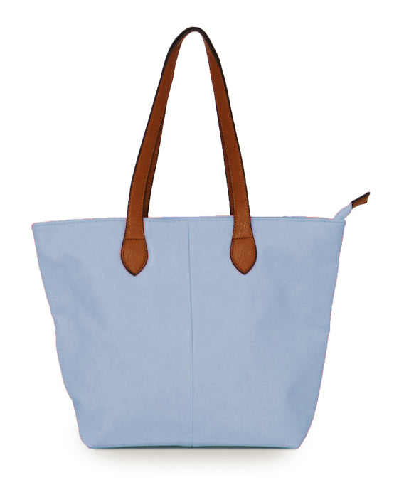 Shoulder Shopping Tote Bag — Light Blue