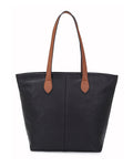 Shoulder Shopping Tote Bag — Black