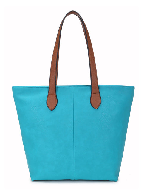 Shoulder Shopping Tote Bag — Teal