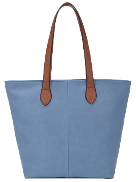 Blue Shoulder Shopping Tote Bag