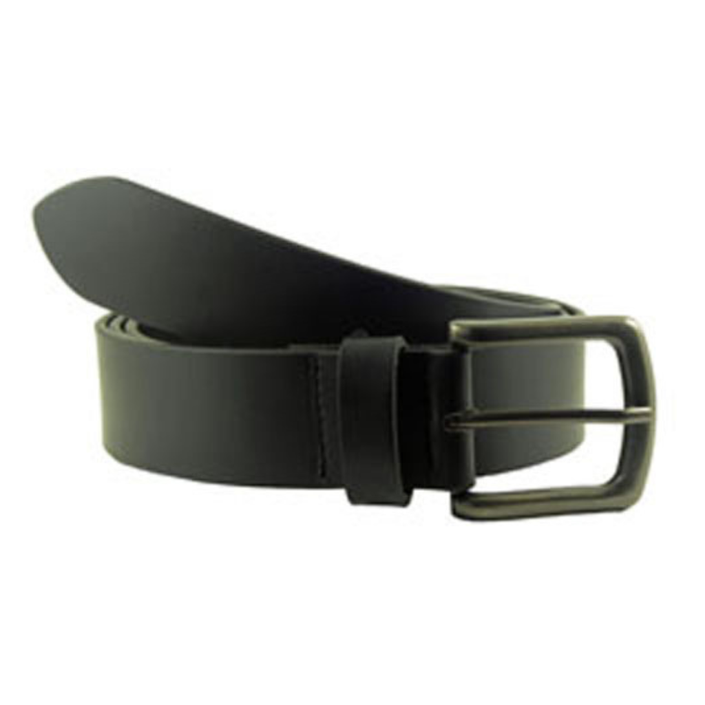 Black full grain hide leather belt 38mm wide by Hide and Sleek, plus size 44 to 54 inch