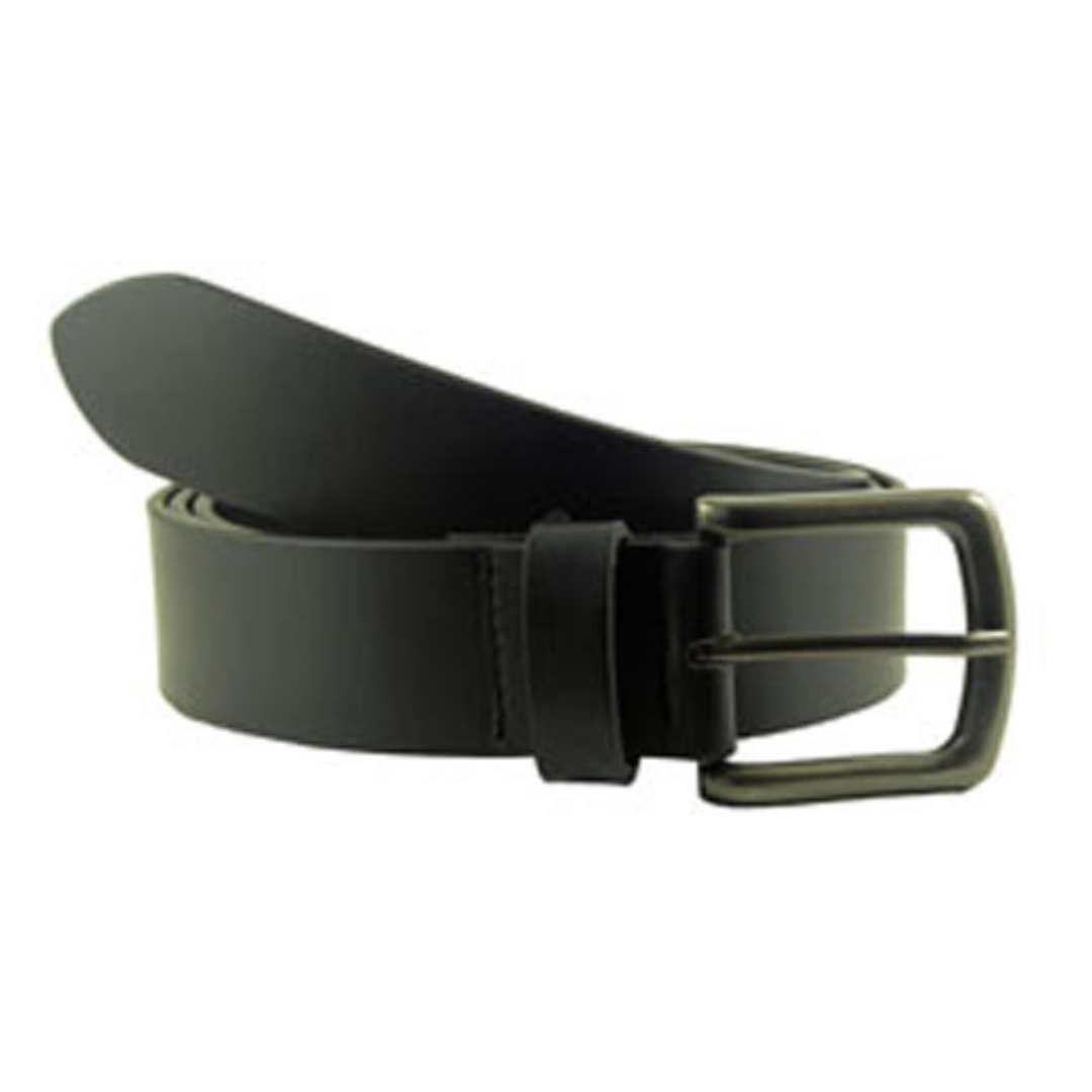 Black full grain hide leather belt 38mm wide by Hide and Sleek, plus size 44 to 54 inch