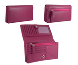 Imperfect Womens Matinee Flapover Purse - 10 card slots Multicolour Real Leather