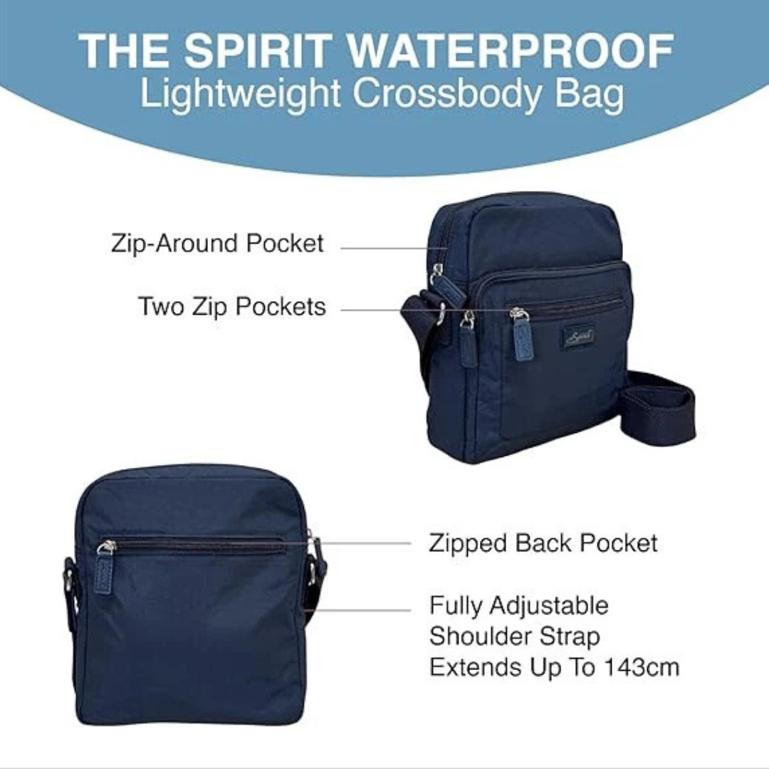 Spirit Three Section Crossbody Bag Lightweight Bag — side view