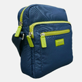 Spirit Three Section Crossbody Bag Lightweight Bag — Navy/Green