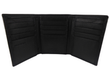 Mens Compact Pocket Leather Trifold RFID Wallet