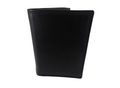 Mens Compact Pocket Leather Trifold RFID Wallet — Black