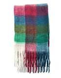 Large Thick Fluffy Blanket Scarf Shawl Chunky Oversized Checked Winter