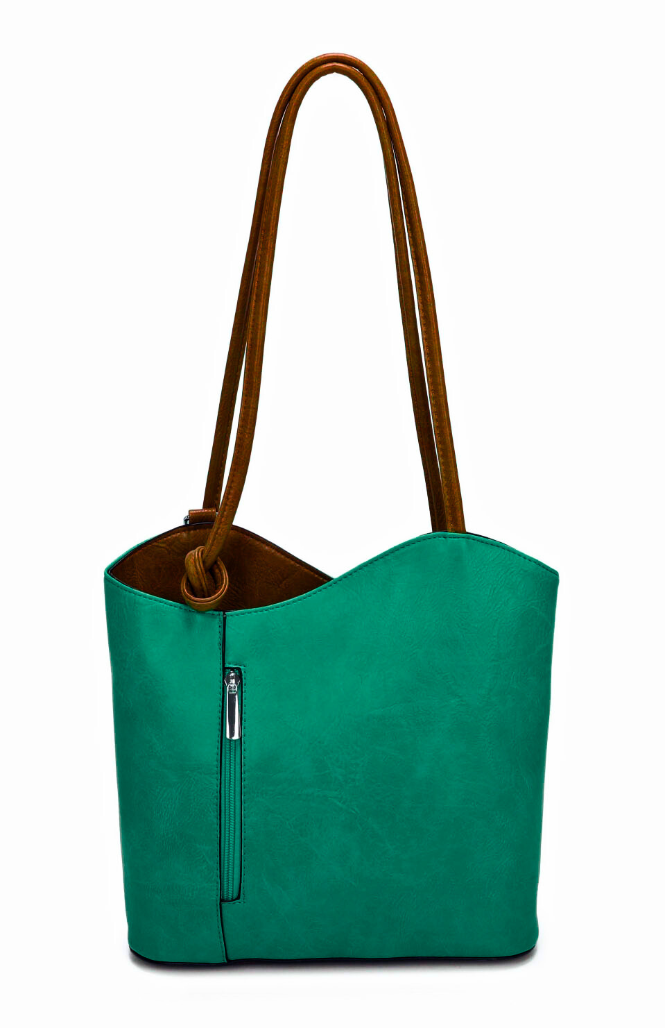 Teal Shoulder Bag and Convertible Backpack In One