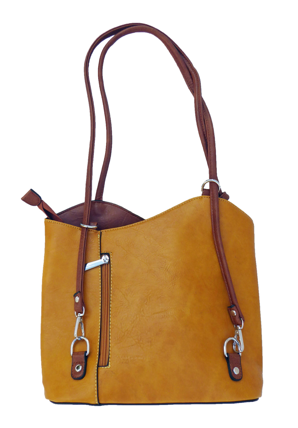 Shoulder Bag and Convertible Backpack In One — rear view