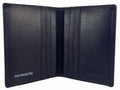 Slim Compact Card Holder RFID Real Leather — Navy