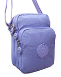 Womens Small Three Section Lightweight Travel Nylon Crossbody Bag