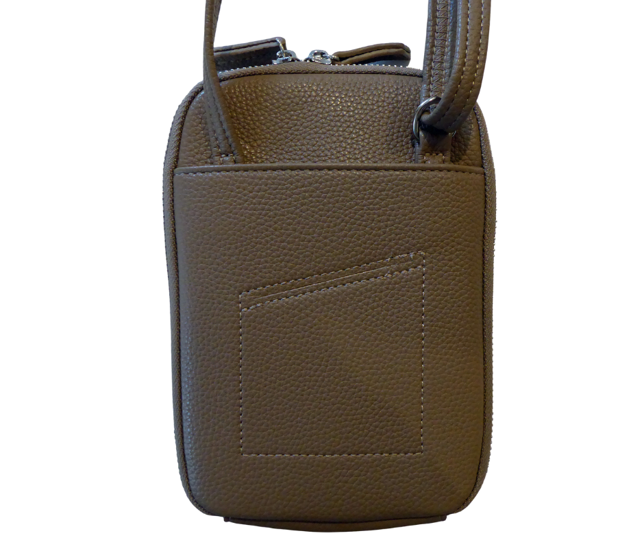 Small Organiser Shoulder Crossbody Phone Bag - Holidays, Everyday, Travel — interior view