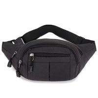 Womens Mens Bumbag Waist Hip Bag 4 Zip Lightweight Travel Canvas  - Holidays, Everyday, Travel Use, Festivals
