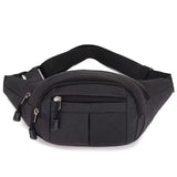 Womens Mens Bumbag Waist Hip Bag 4 Zip Lightweight Travel Canvas  - Holidays, Everyday, Travel Use, Festivals