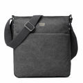 Troop London Strong Canvas Cross Body Bag Medium Size — Charcoal