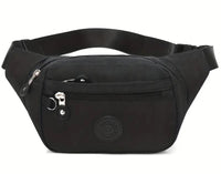 Womens Mens Bumbag Waist Hip Bag 5 Zip Lightweight Travel Nylon - Holidays, Everyday, Travel Use, Festivals