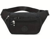 Womens Mens Bumbag Waist Hip Bag 5 Zip Lightweight Travel Nylon - Holidays, Everyday, Travel Use, Festivals