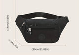 Womens Mens Bumbag Waist Hip Bag 5 Zip Lightweight Travel Nylon - Holidays, Everyday, Travel Use, Festivals