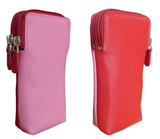 Double Sided Glasses Spectacle Case Multi Coloured Real Leather