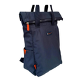 Navy Spirit Eco Roll Top Backpack (Large) — angled front view