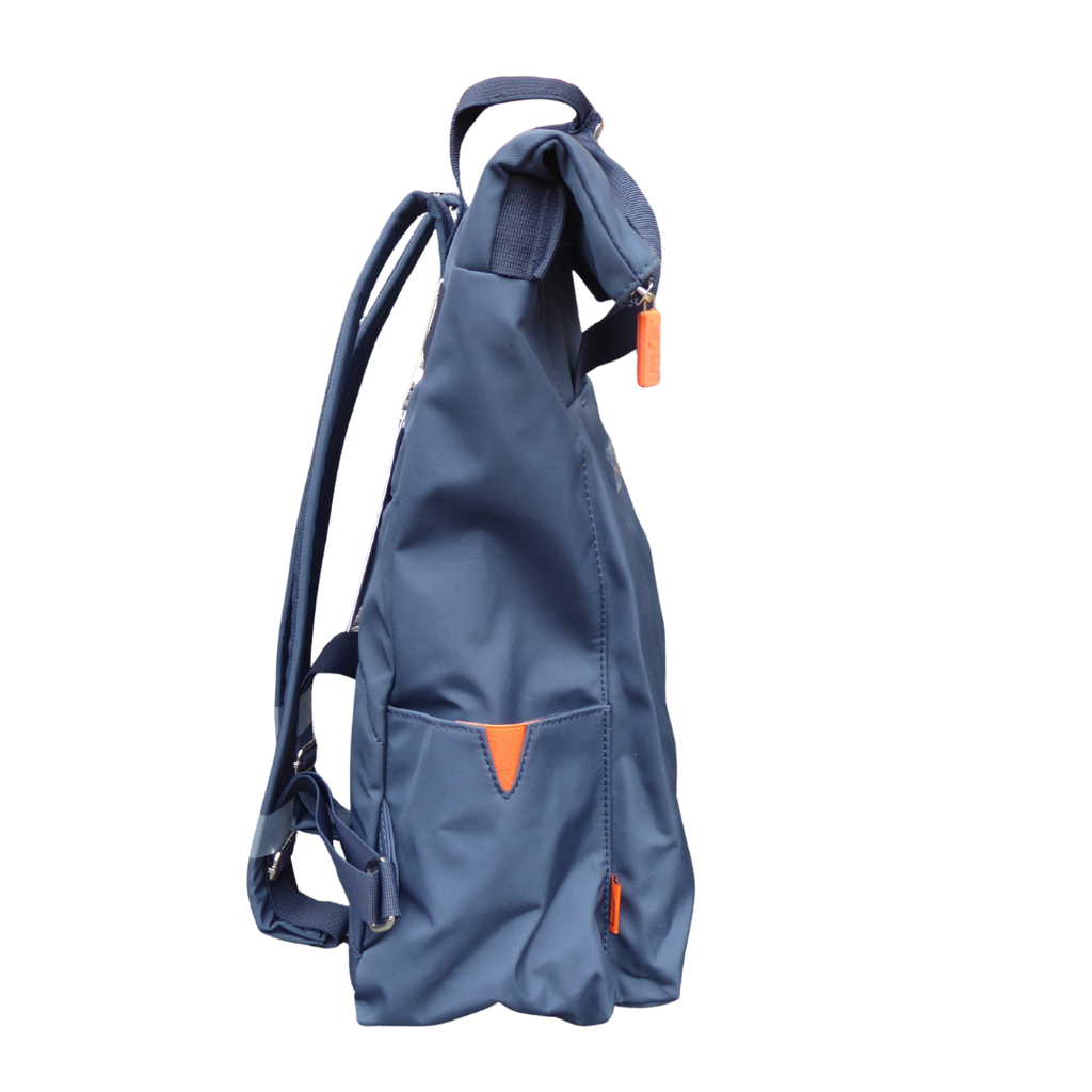 Navy Spirit Eco Roll Top Backpack (Large) — side profile