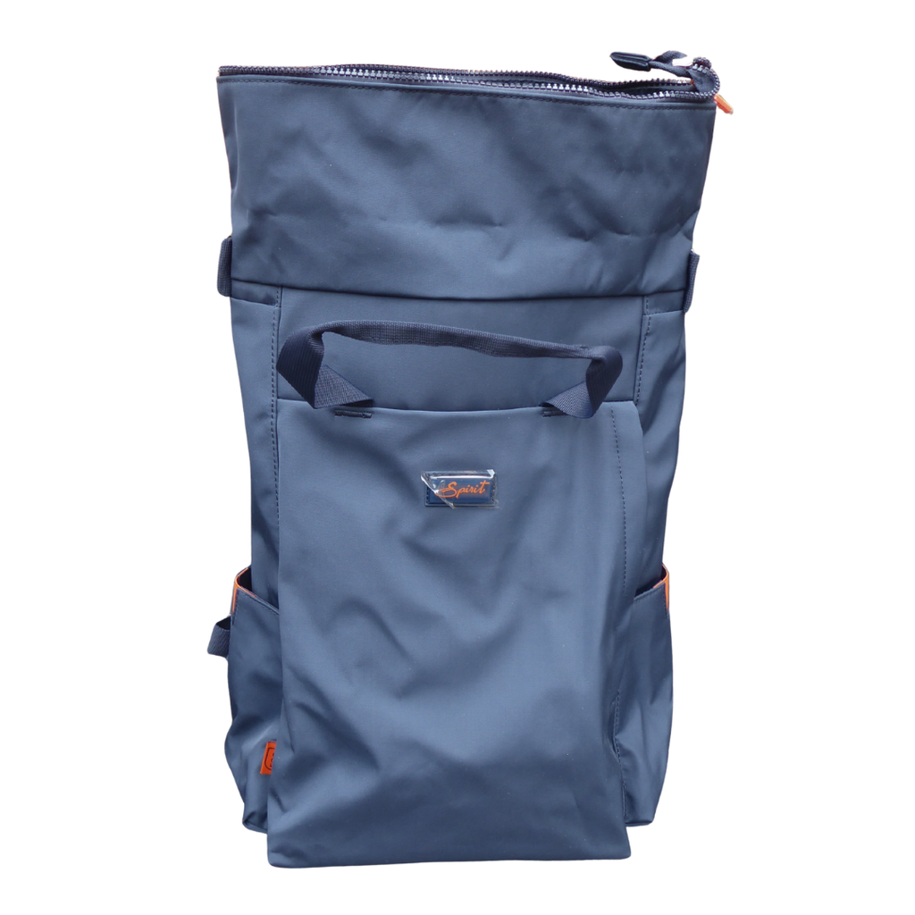Navy Spirit Eco Roll Top Backpack (Large) — roll top open detail