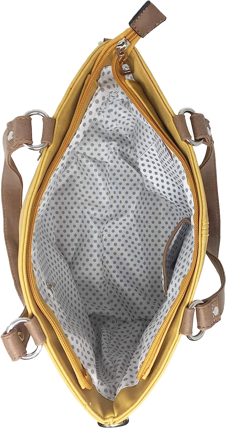 Large Top Handle Grab Bag with Detachable Adjustable Cross Body Shoulder Strap — additional view