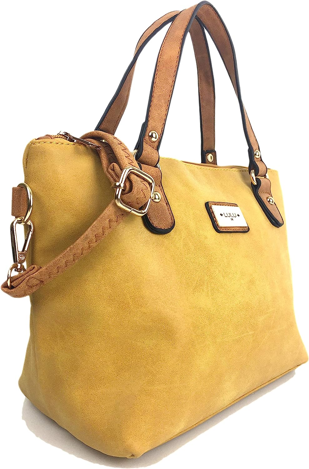 Top Handle Grab Bag with Detachable Adjustable Crossbody Shoulder Strap — view 11