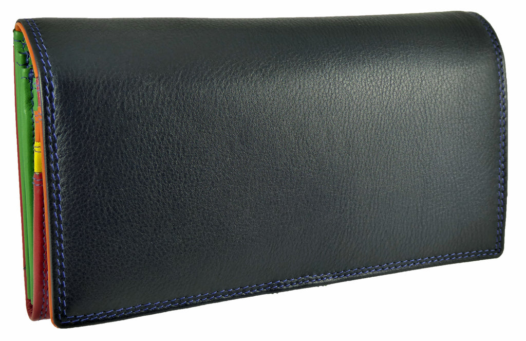 Large Matinee Flap Over Organiser Purse  12 card slots  Boxed Real Leather — additional view