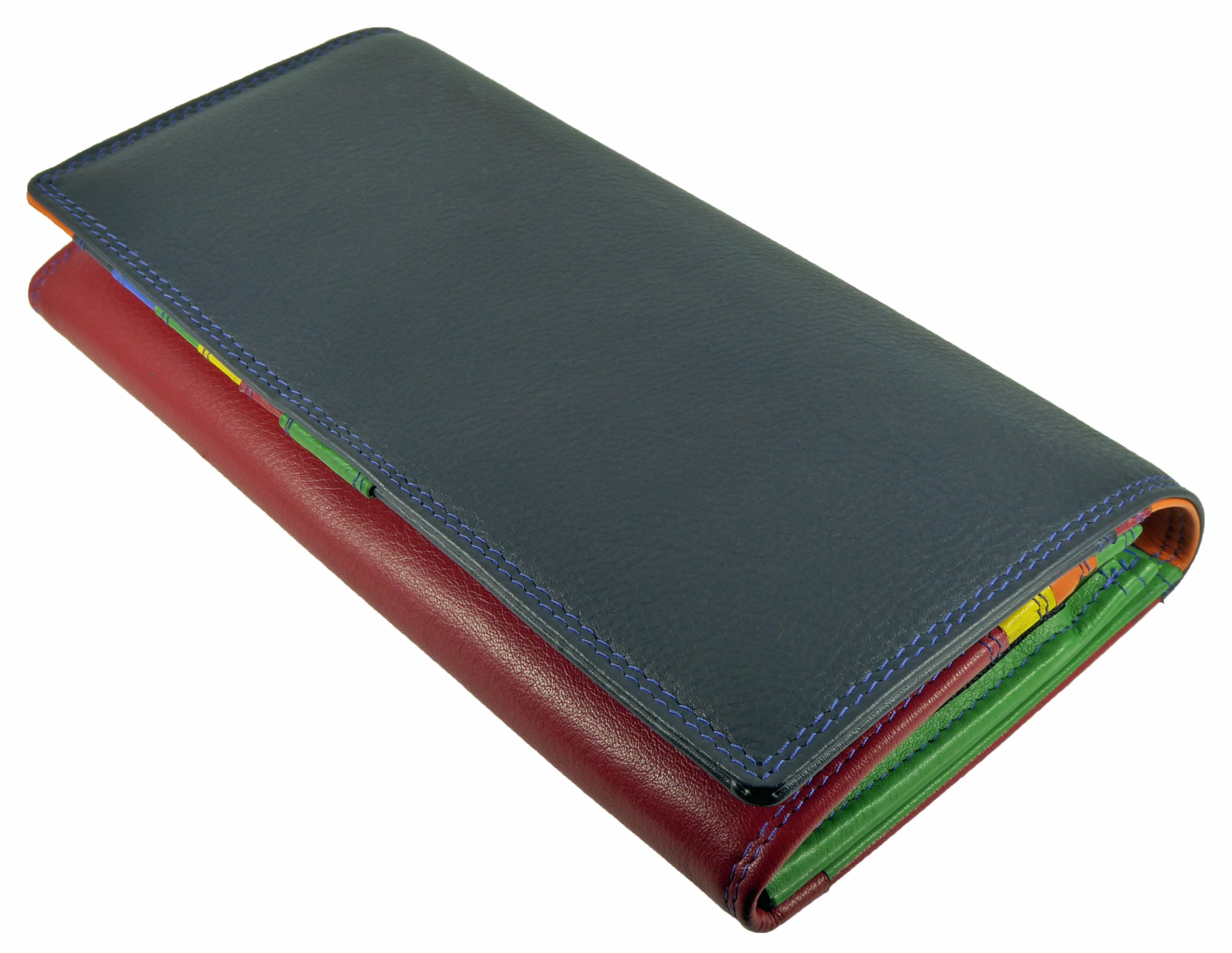 Large Real Leather Matinee Flap Over Purse - 12 Card Slots & RFID - Gift Boxed