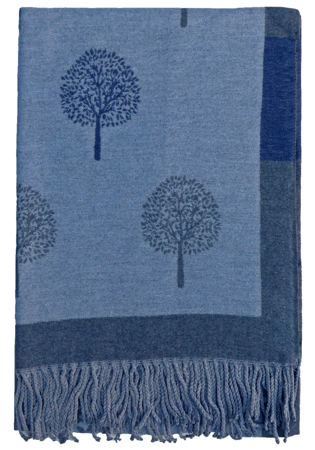 Tree Of Life Mulberry Design Stripe Long Scarf Shawl Soft Touch CASHMERE — view 13