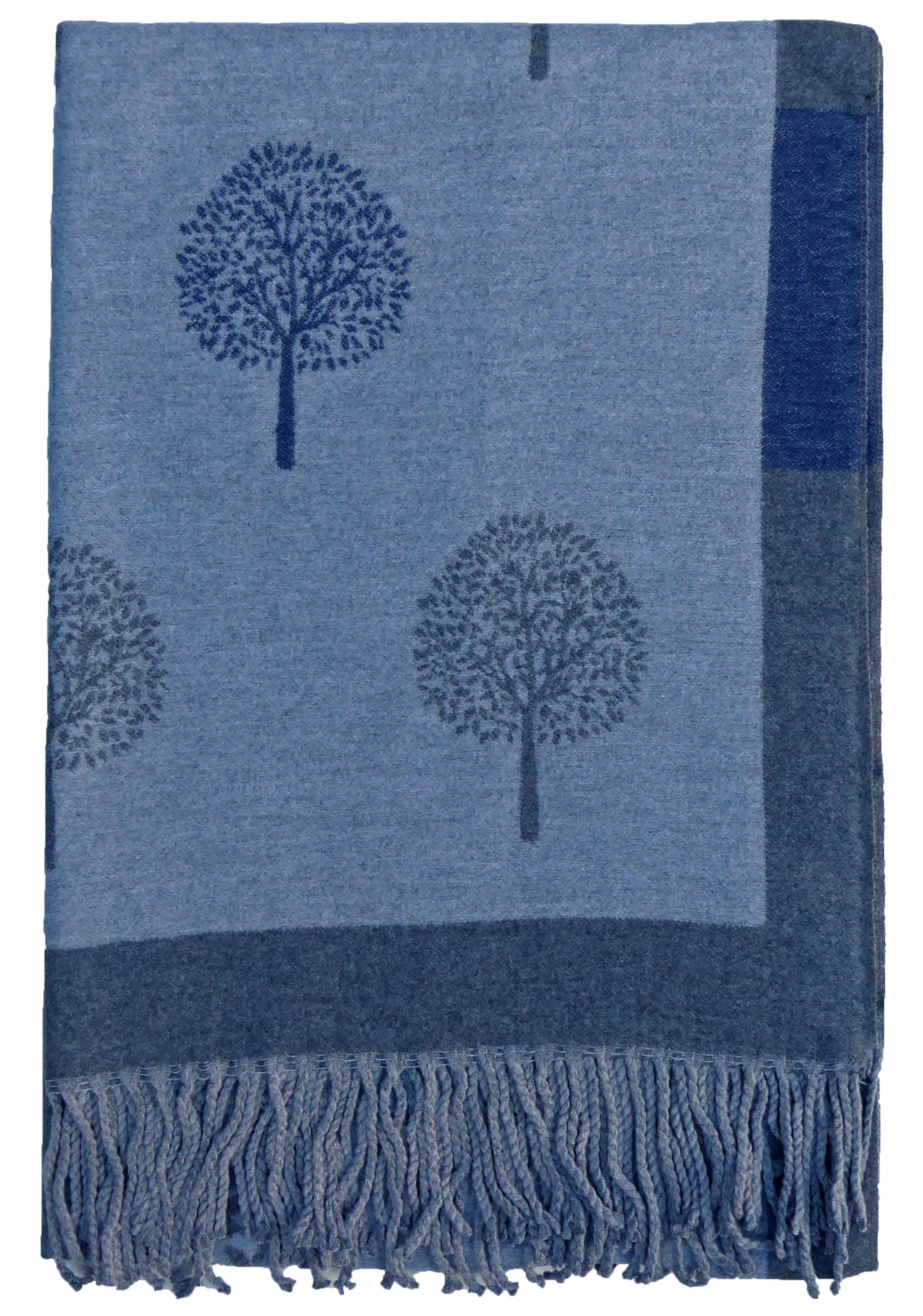 Tree Of Life Mulberry Design Stripe Long Scarf Shawl Soft Touch CASHMERE — view 13