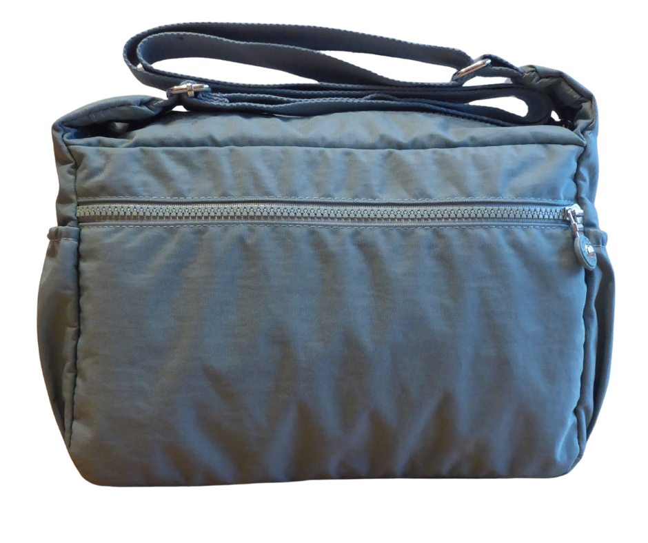 Nylon Five Section Lightweight Travel Crossbody Bag - Holidays, Everyday, Travel Use — rear view