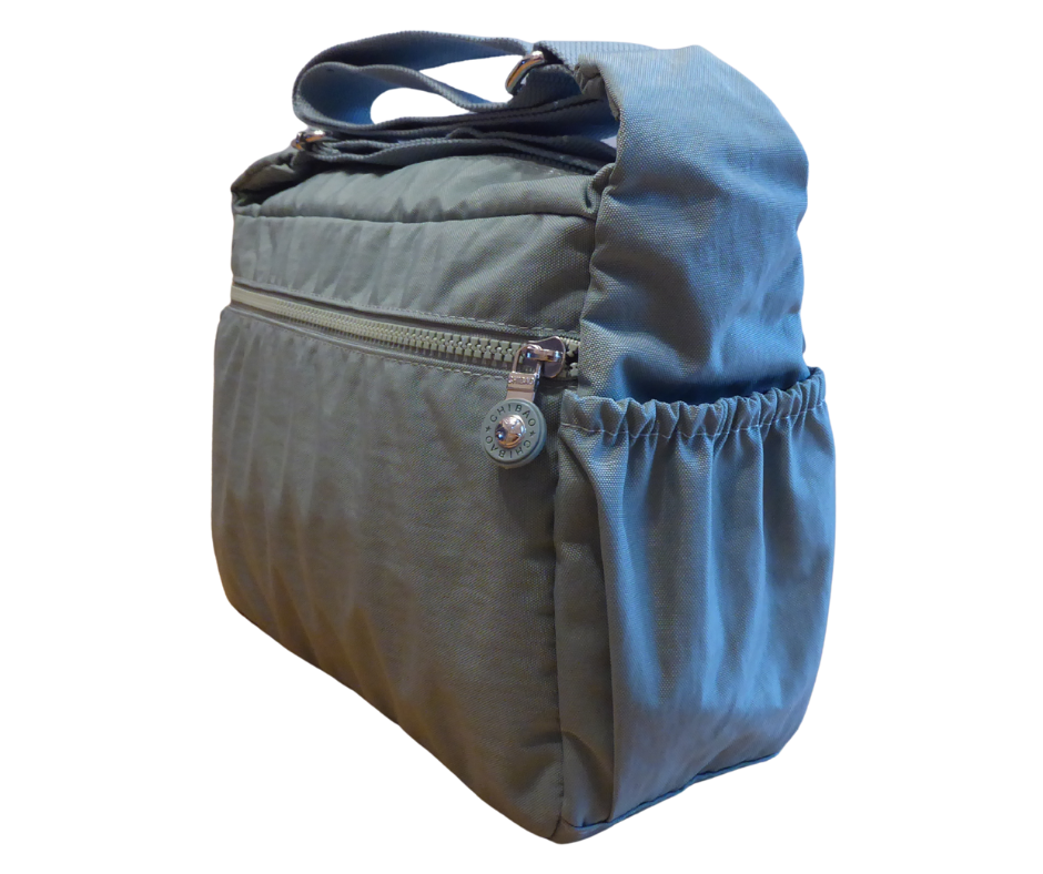 Nylon Five Section Lightweight Travel Crossbody Bag - Holidays, Everyday, Travel Use — interior view