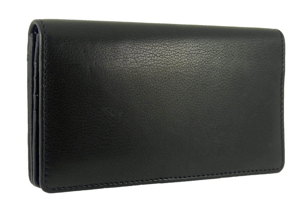 Matinee Flapover Purse - 10 card slots Multicolour Real Leather — frontl view