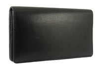 Womens Matinee Flapover Purse - 10 card slots Multicolour Real Leather