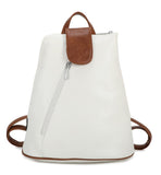 Womens Large Triangular Backpack with Tab Top